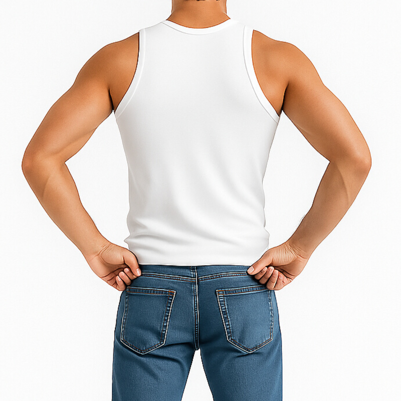 Soft Fit  White Sleeveless Vest - Pack of 12