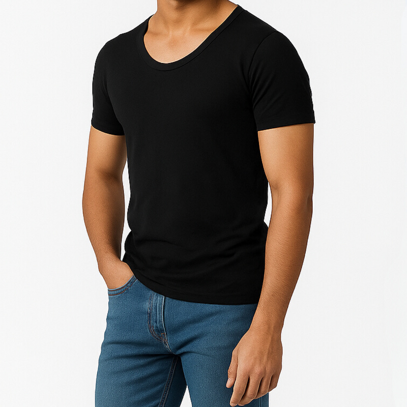 Classic Collection Black Half Sleeve Vest - Pack of 12