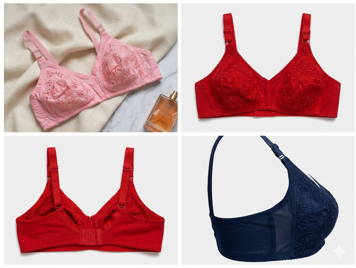 Pack of 4 Chicken Malai Cotton Bra
